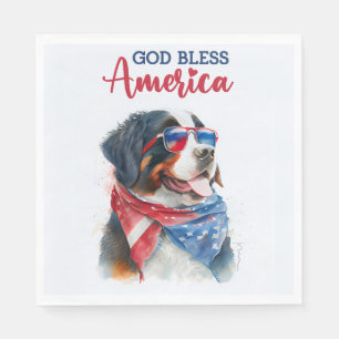 Servilleta De Papel Perro Patriótico de Berna