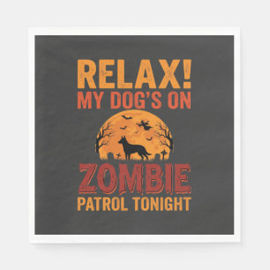 Servilleta De Papel Perro Patrulla Zombie Halloween