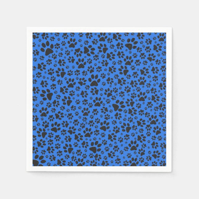 Servilleta De Papel Perro Paws Black & White Polka Dot (Punto de polka (Anverso)
