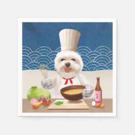 Servilleta De Papel Perro pequeño chef