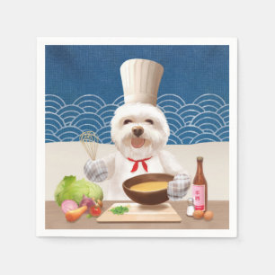 Servilleta De Papel Perro pequeño chef