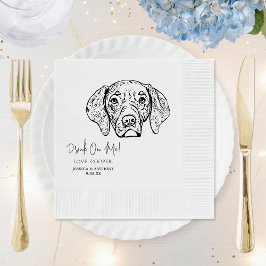 Servilleta De Papel Perro Personalizado Chesapeake Perro Boda Napkins