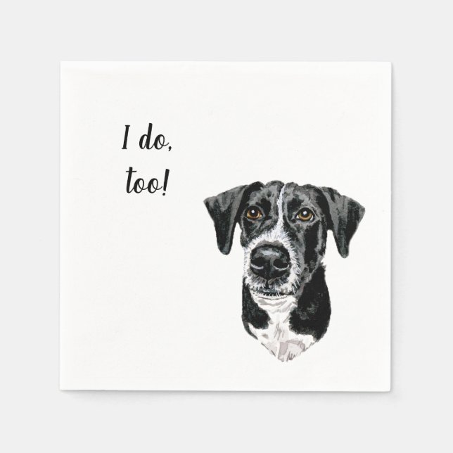 Servilleta De Papel Perro Personalizado Cocktail Napkin (Anverso)