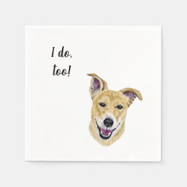 Servilleta De Papel Perro Personalizado Cocktail Napkin