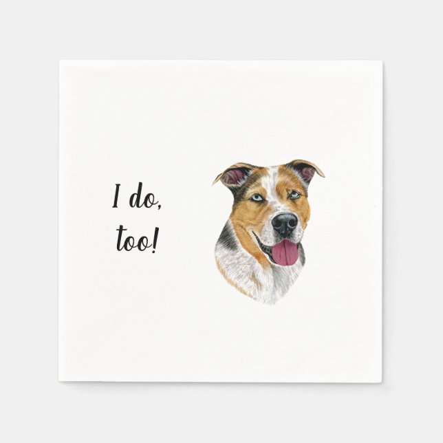 Servilleta De Papel Perro Personalizado Cocktail Napkin (Anverso)