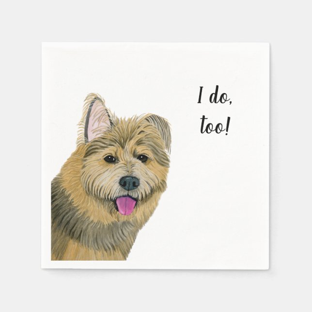 Servilleta De Papel Perro Personalizado Cocktail Napkin (Anverso)