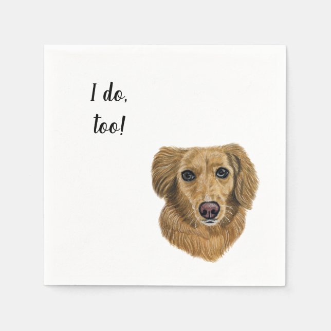 Servilleta De Papel Perro Personalizado Cocktail Napkin (Anverso)