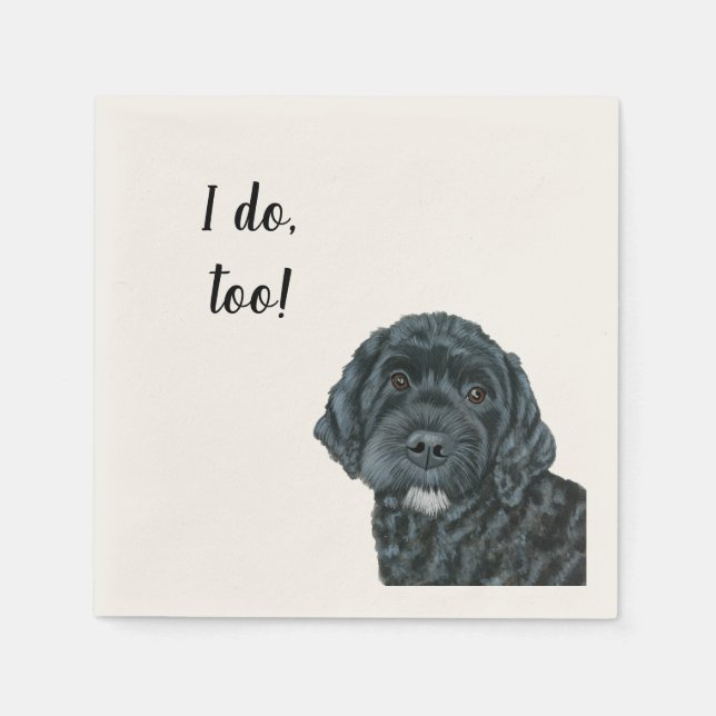 Servilleta De Papel Perro Personalizado Cocktail Napkin (Anverso)