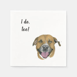 Servilleta De Papel Perro Personalizado Cocktail Napkin