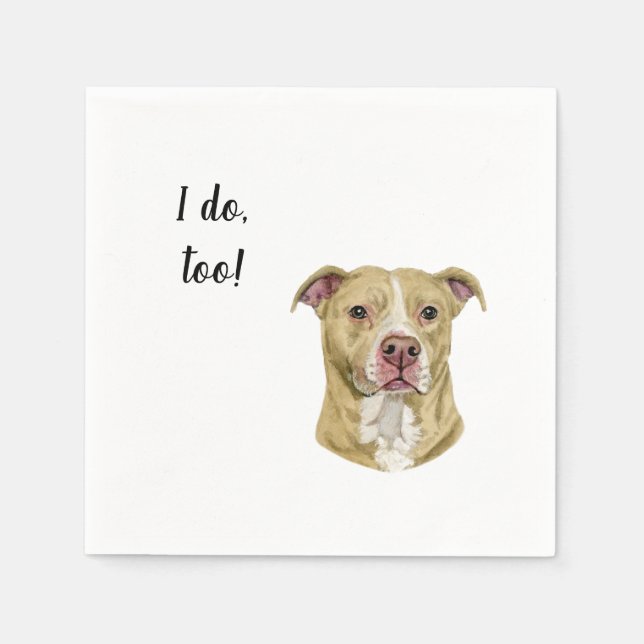 Servilleta De Papel Perro Personalizado Cocktail Napkin (Anverso)