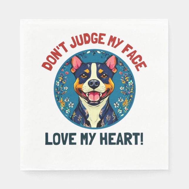 Servilleta De Papel Perro Pitbull (Anverso)