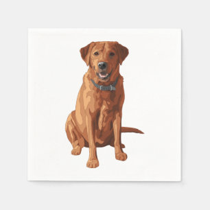 Servilleta De Papel Perro recuperador de Labrador rojo Fox
