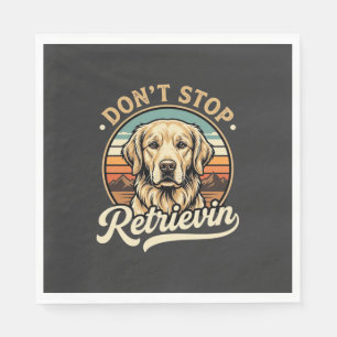 Servilleta De Papel Perro Retriever Dorado No Deja De Recuperar