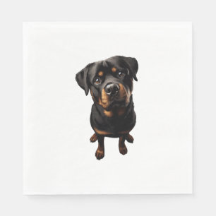 Servilleta De Papel perro rottweiler