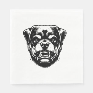 Servilleta De Papel Perro Rottweiler