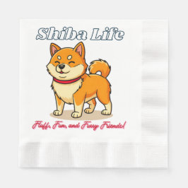 Servilleta De Papel Perro shiba inu más feliz