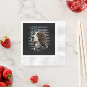 Servilleta De Papel Perro Springer Spaniel Bandera Americana