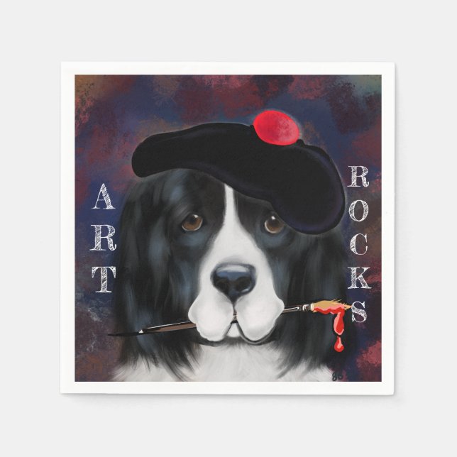 Servilleta De Papel Perro Terranova (Anverso)