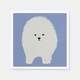 Servilleta De Papel Perro tierno Pomeraniano, Papel de perro esponjoso