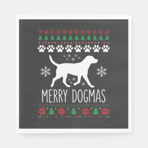 Servilleta De Papel Perro Vector Navidad Dogmas Alegres