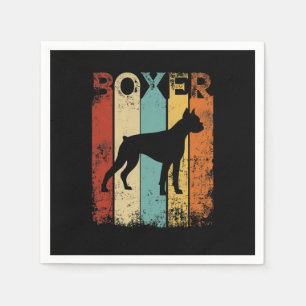 Servilleta De Papel Perro vintage de Boxer perro de TShirt Boxer de am