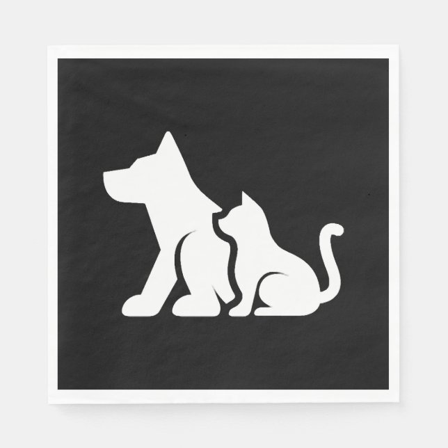 Servilleta De Papel Perro y gato (Anverso)