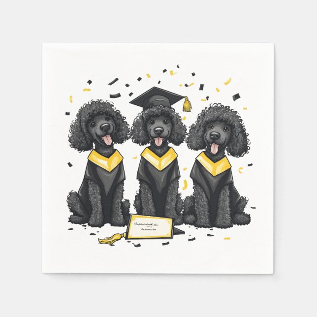 Servilleta De Papel Perros de canapé estándar de graduación (Anverso)