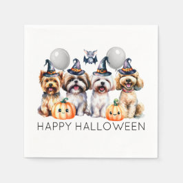 Servilleta De Papel Perros de Halloween felices