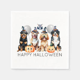 Servilleta De Papel Perros felices de Halloween
