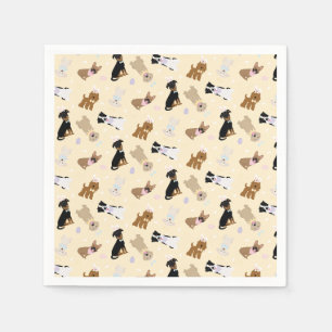 Servilleta De Papel Perros felices de Pascua