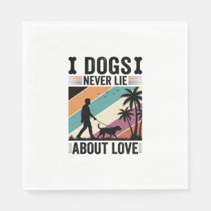 Servilleta De Papel Perros Nunca Mienten Sobre El Amor Vintage Paseand