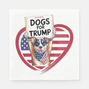 Servilleta De Papel Perros para Trump: Patriotas apolíticos