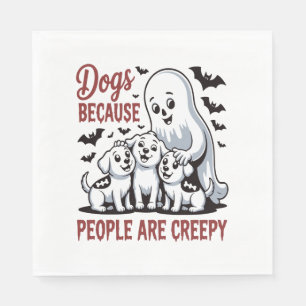 Servilleta De Papel Perros Porque La Gente Es Espeluznante Halloween
