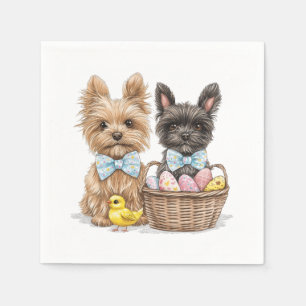 Servilleta De Papel Perros Terrier de Easter Yorkshire