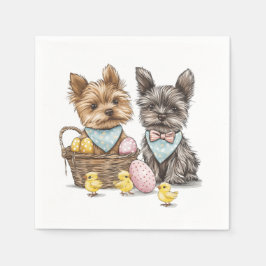 Servilleta De Papel Perros Terrier de Easter Yorkshire