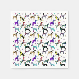 Servilleta De Papel Perros y patas