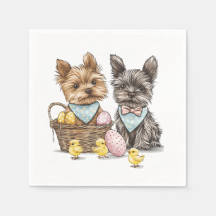 Servilleta De Papel Perros Yorkshire Terrier de Pascua