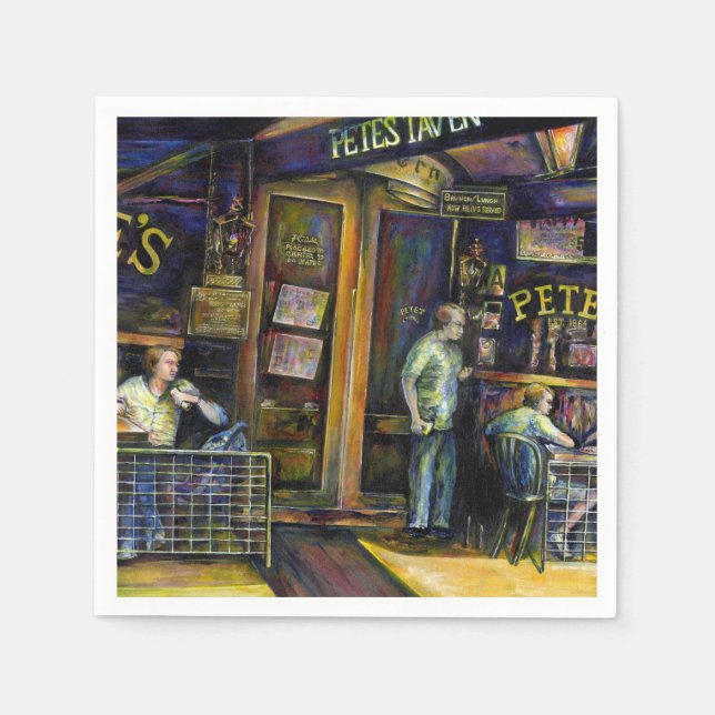 Servilleta De Papel Perseguido por la forma amorfa de las sombras (Anverso)