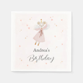 Servilleta De Papel Persinalized Pastel Pink Baby Mouse Cute Napkin