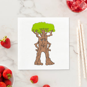 Servilleta De Papel Personaje de árbol andante Criatura de árbol de fa