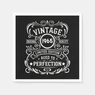Servilleta De Papel Personaliazada fiesta de sesenta años de antigüeda