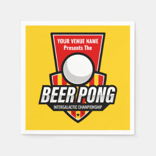 Servilleta De Papel Personalice este logotipo de Beer Pong