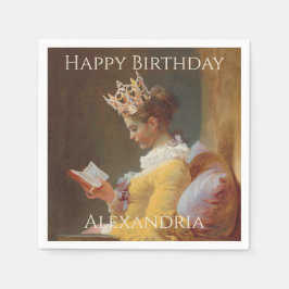 Servilleta De Papel Personaliza Cumpleaños Feliz para ser una Reina