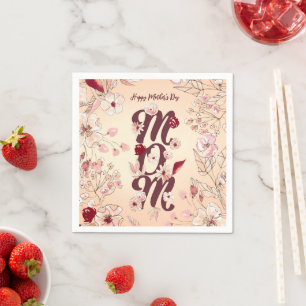 Servilleta De Papel Personaliza el feliz día de la madre