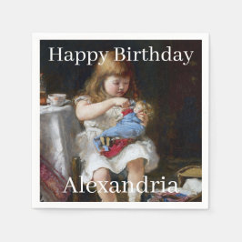 Servilleta De Papel Personaliza el nombre de la pequeña madre ansiosa