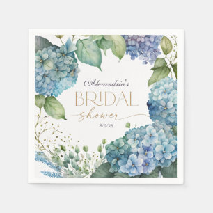 Servilleta De Papel Personaliza Hydrangeas Azules para Despedida de So
