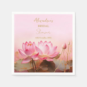 Servilleta De Papel Personaliza la ducha nupcial Pink Lotus