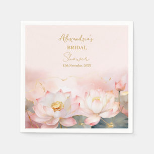 Servilleta De Papel Personaliza Pink Lotus No 5 para Despedida de Solt