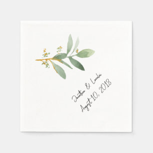 Servilleta De Papel Personaliza tus servilletas de boda con vegetación