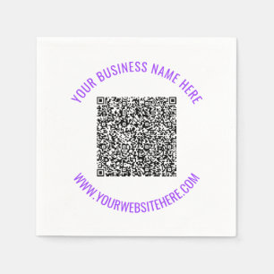 Servilleta De Papel Personaliza tus Servilletas de Código QR y Texto P